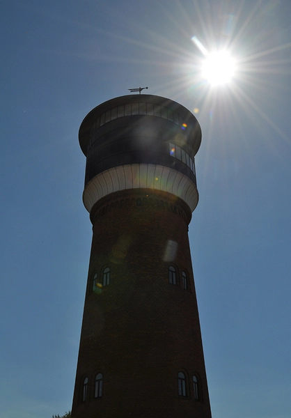 Kunstmuseet i Tønder - Tønder Vandtårn Vandtårnet i modlys