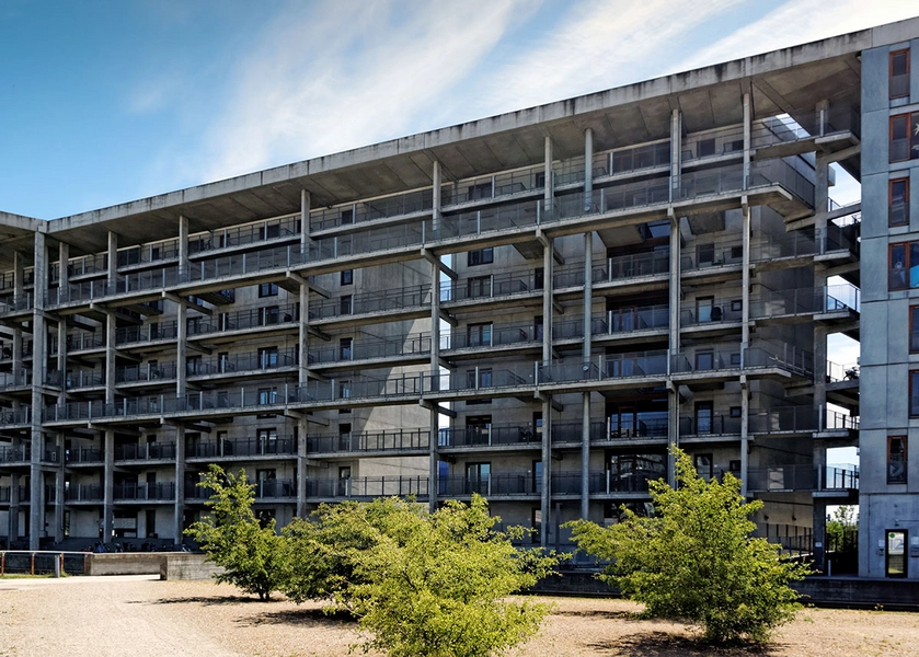 Fælledhaven Blik fra boligslangens fælleshave