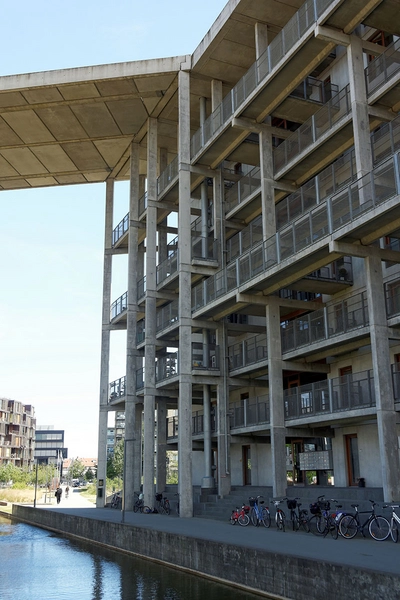 Fælledhaven Blik fra boligslangens fælleshave