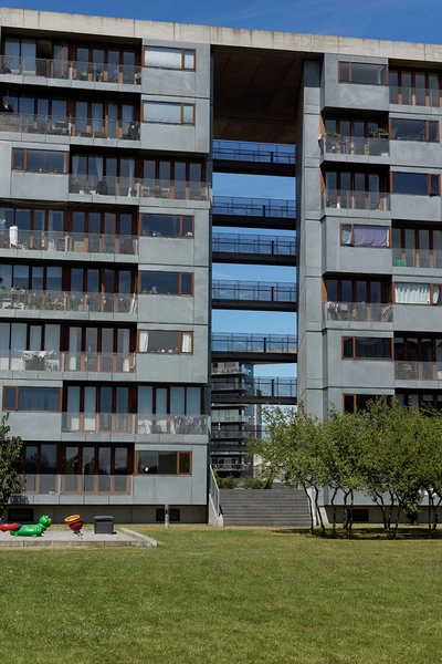 Fælledhaven Facadeudsnit, forbindelsesgange