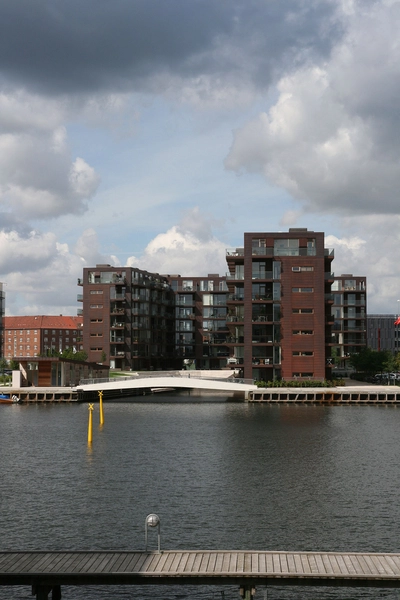 Frederikskaj Bebyggelsen set fra den anden side af Teglværkshavnen