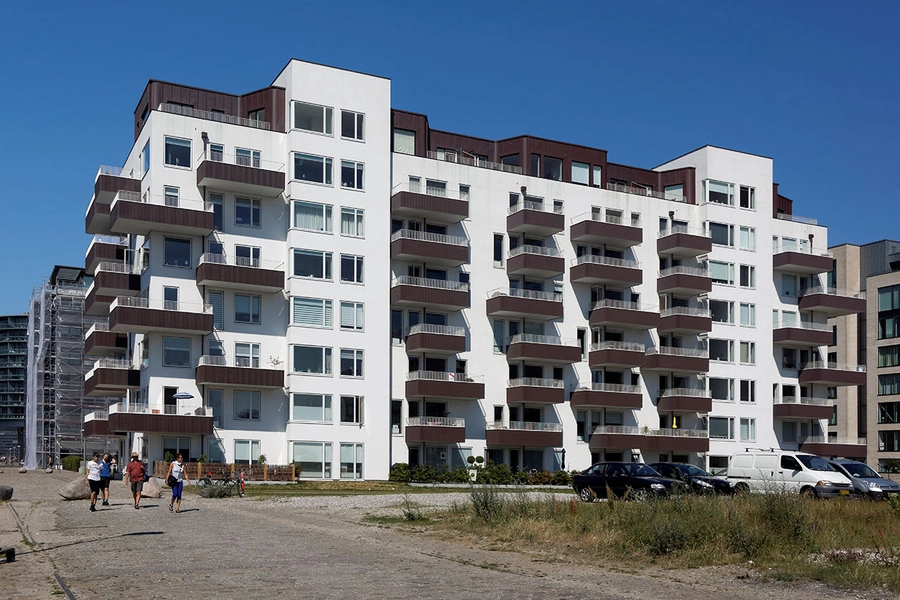 Kajkanten Boligbyggeriet set fra kajen