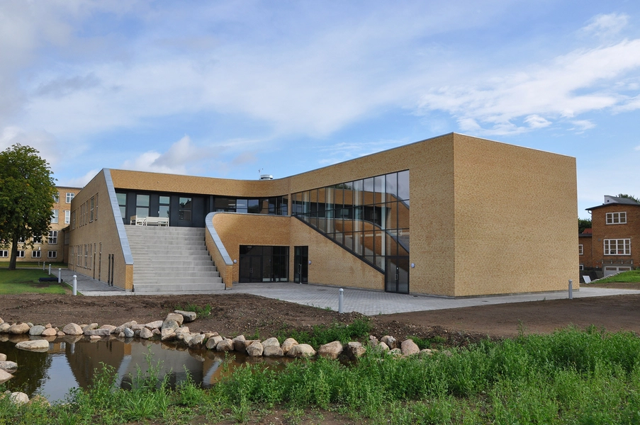 Horsens Statsskole Bygningen med den svungne trappe