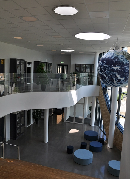 Horsens Statsskole Det høje dobbelthøje fællesrum