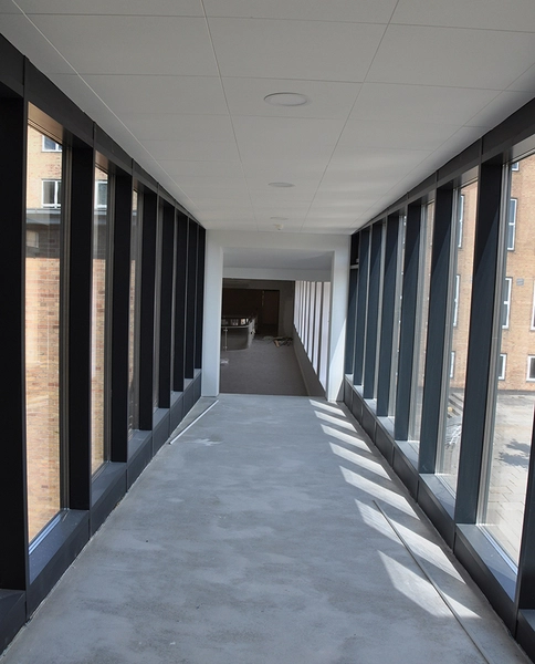 Horsens Statsskole Forbindelsesgang mellem den eksisterende skole og den nye tilbygning