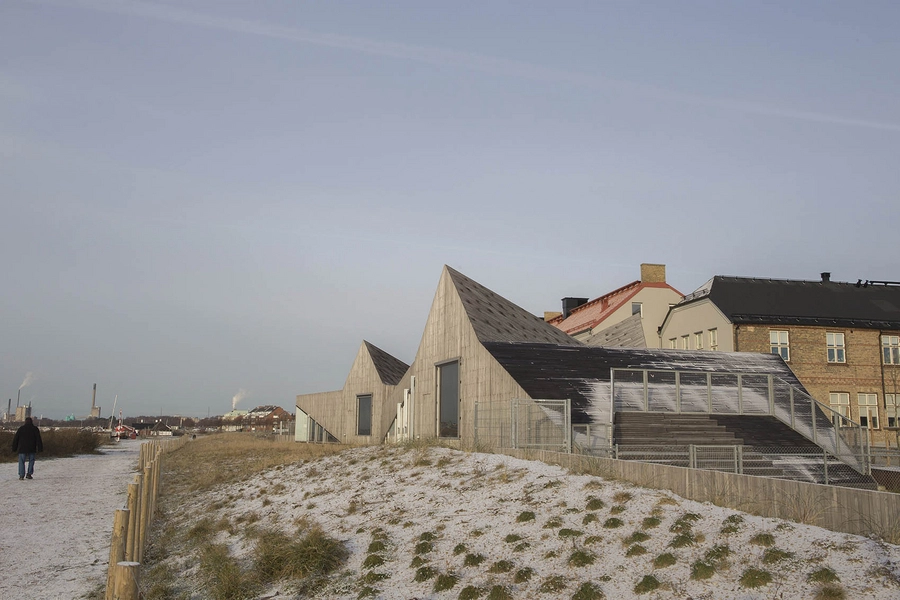 Råå nya förskola Bygningen med strandpromenaden mod vest