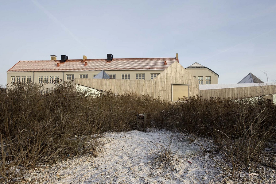 Råå nya förskola Blik fra strandkanten