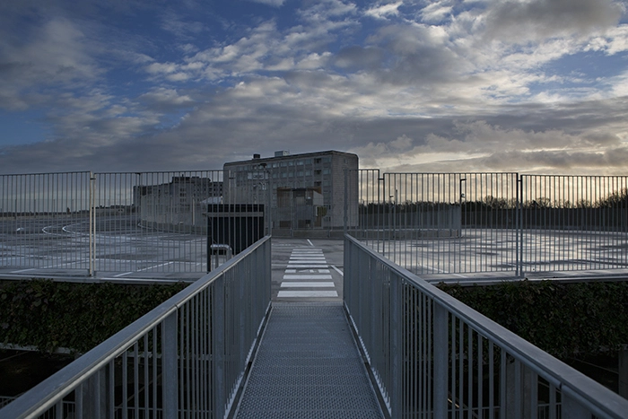 P-Hus Glostrup Hospital Taget set fra brandtrappe