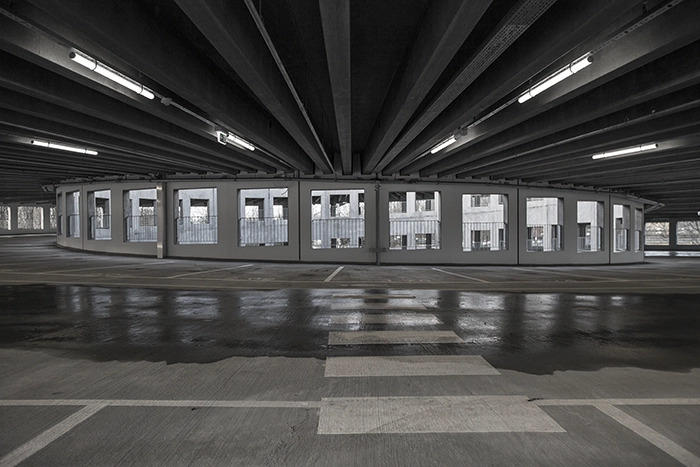 P-Hus Glostrup Hospital Spiralen indre med kig ind i den indre gårn