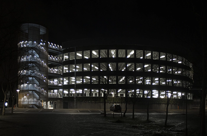 P-Hus Glostrup Hospital Byggeriet i kunstlys