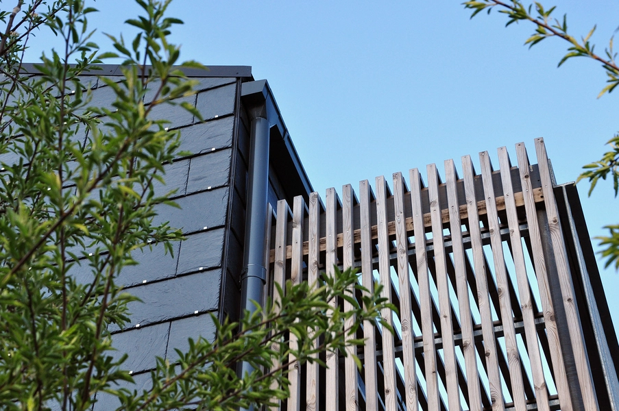 Daginstitutionen Midgården Skiferfacade og trælameller