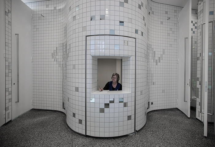 Nørreport Station Ankomst til toiletbygningen