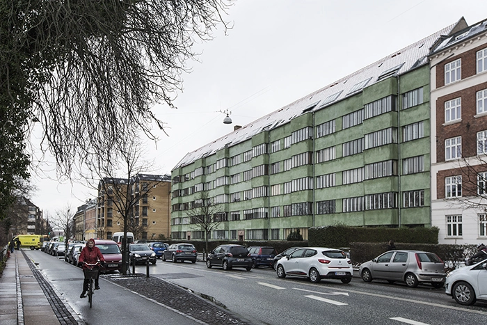 Det Grønne Funkishus Set fra Ndr. Fasanvej mod NØ