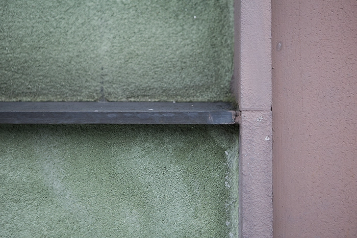 Det Grønne Funkishus Detalje ved indgangsparti mod Ndr. Fasanven