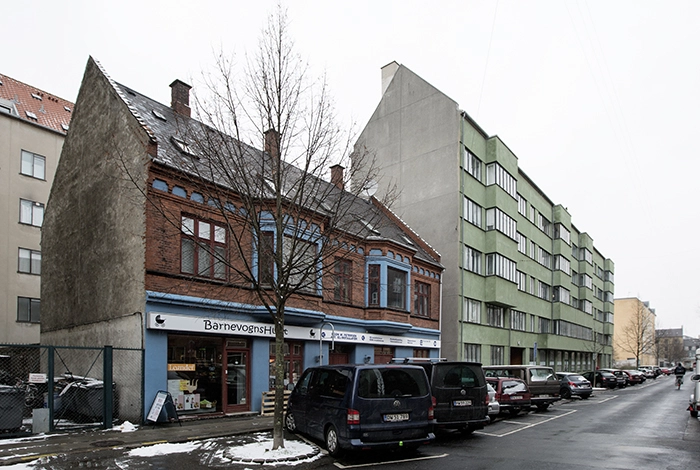 Det Grønne Funkishus Set fra Guldborgvej mod NV