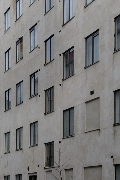 Det Grønne Funkishus Fra gårdrummet mellem bygningerne