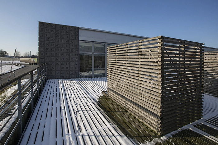 Aller Tryk Tagterrasse i byggeriets vestlige ende