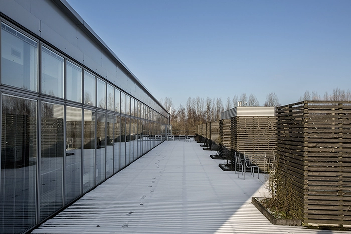 Aller Tryk Tagterrasse i byggeriets vestlige ende