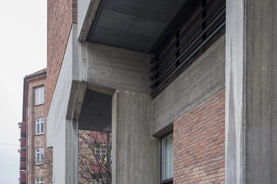 Bryggergården Hjørnesituation, betonkonstruktion