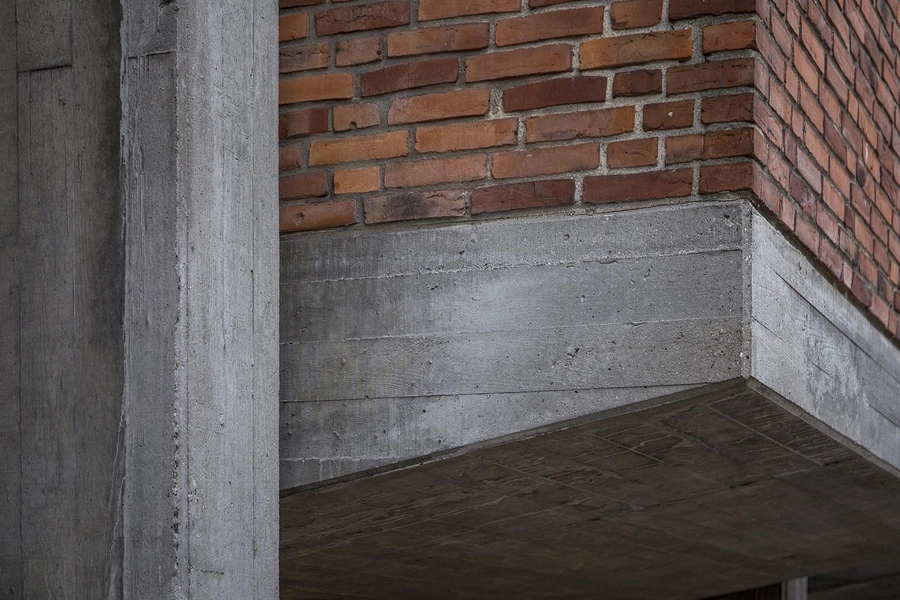Bryggergården Detalje, betonkonstruktion, tegl