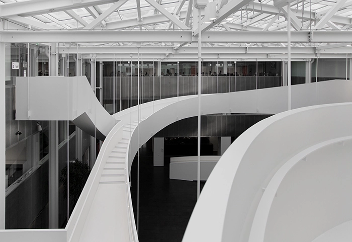 Atrium i Teknikerbyen Set fra atriets øverste niveau