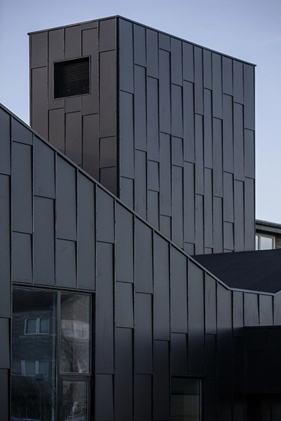 Allerød Bibliotek og Kulturhus Detalje med elevatortårn