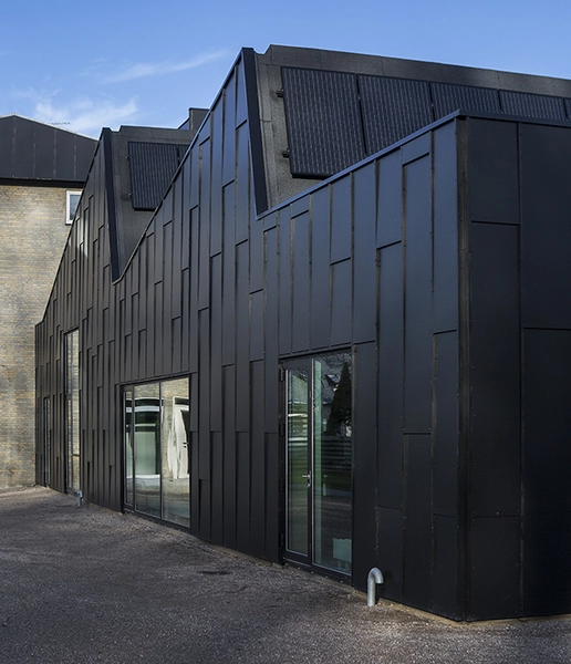 Allerød Bibliotek og Kulturhus Vestlig facade