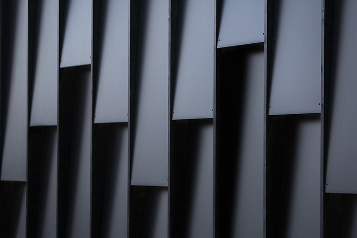 Allerød Bibliotek og Kulturhus Detalje fra nordlig facade