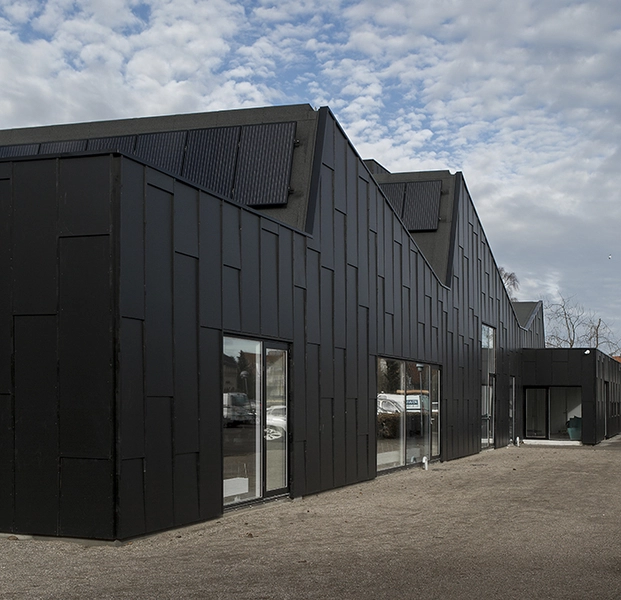 Allerød Bibliotek og Kulturhus Facade mod øst