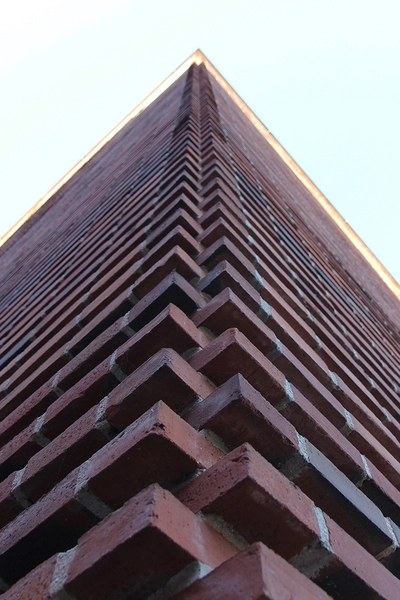 Transformerstation HC. Ørstedsværket Hjørnedetalje tegl