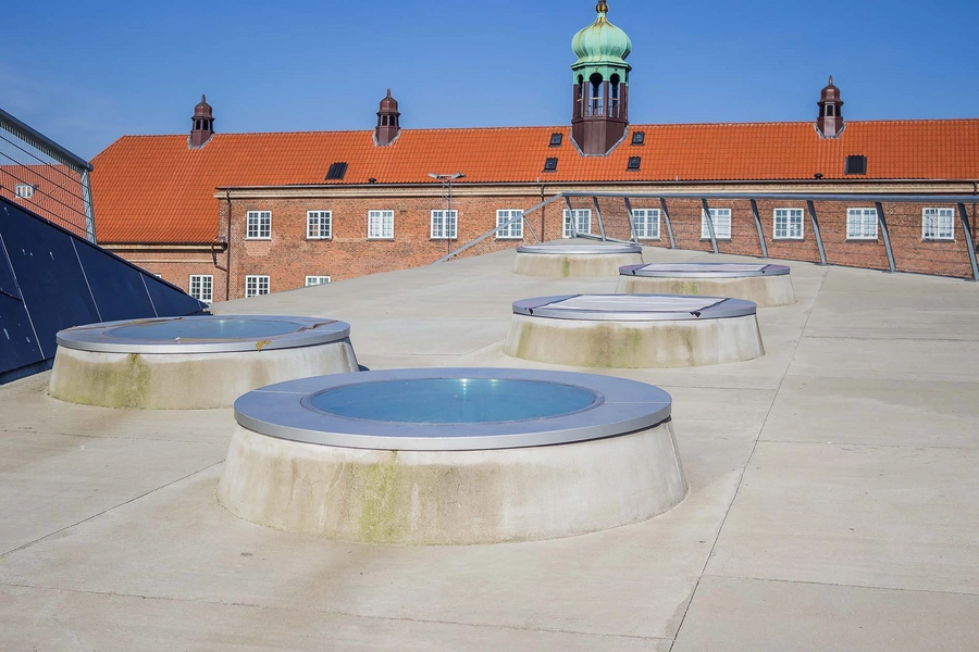 Godsbanen, Århus Godsbanegård Tagflade med ovenlys mod nordvest