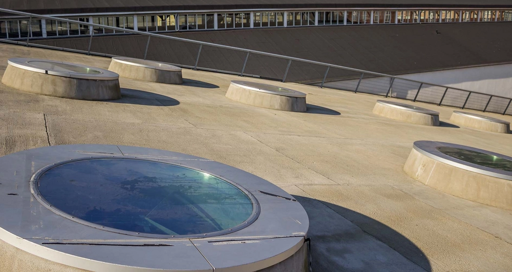 Godsbanen, Århus Godsbanegård Detalje tagflade, ovenlys