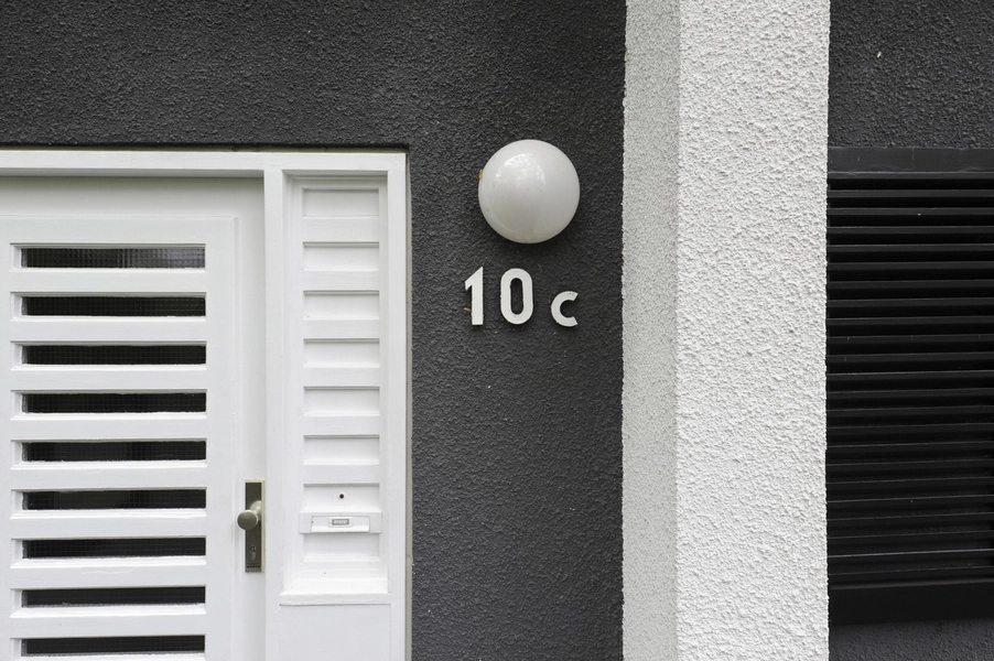 Haus Fisker Detalje i østfacaden.