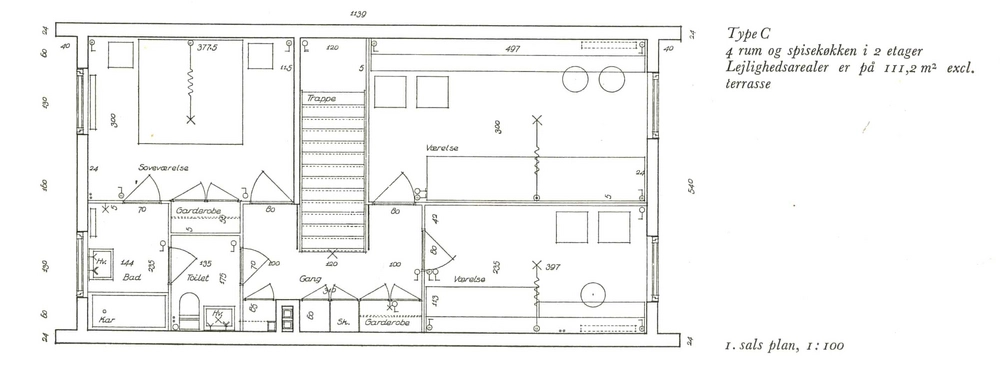 Haus Fisker Type C, plan 1. sal