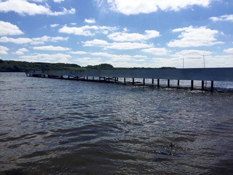 Kolding Fjordbad - Mirror Bridge Broen set fra kysten
