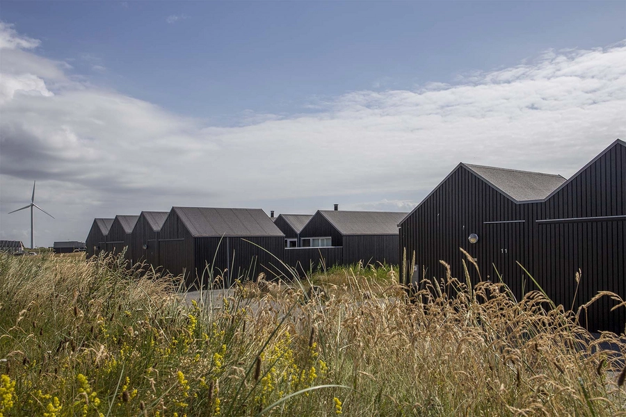 Slusehusene - Hvide Sande Sluse ferieboliger Indlejring i klitlandskabet