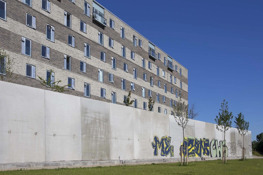 Margretheholm - Udsigten Støttemur mod øst