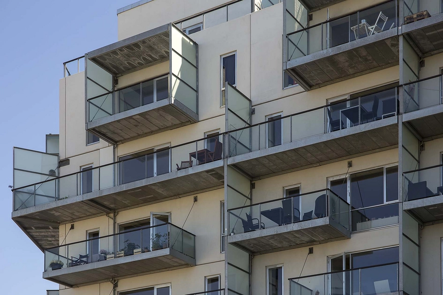 Margretheholm - Udsigten Balkoner mod vest