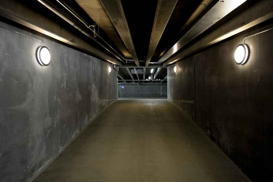 Rigshospitalet - Parkeringshus Kørerampe.