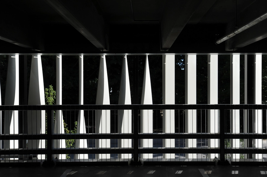 Rigshospitalet - Parkeringshus Lysvirkninger fra facade.