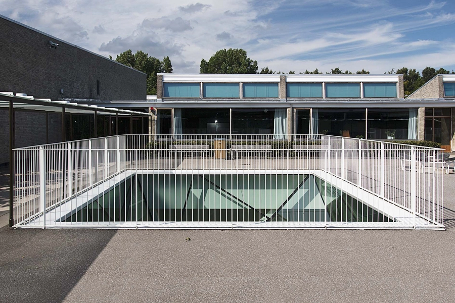 Munkegårdsskolen udvidelse Lysgård, set fra atriumgård