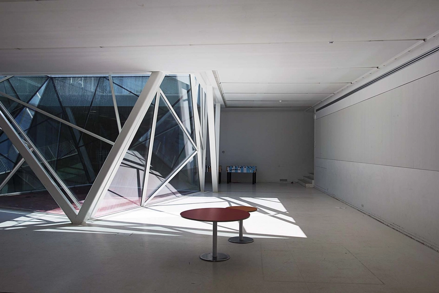 Munkegårdsskolen udvidelse Interiør kælderetage, fællesrum