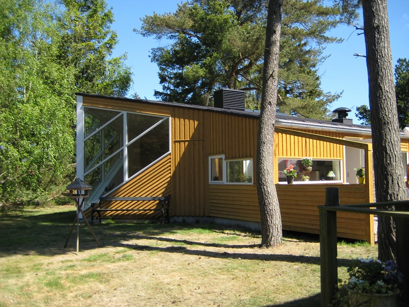 Ahornhuset Gavlparti vest formiddag