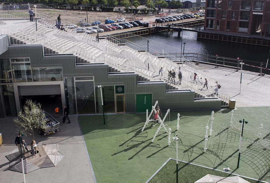 Skolen i Sydhavnen Bygningens tætte forhold til havnen