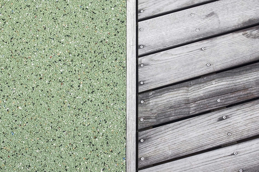 Skolen i Sydhavnen Belægningsforskelle legeplads