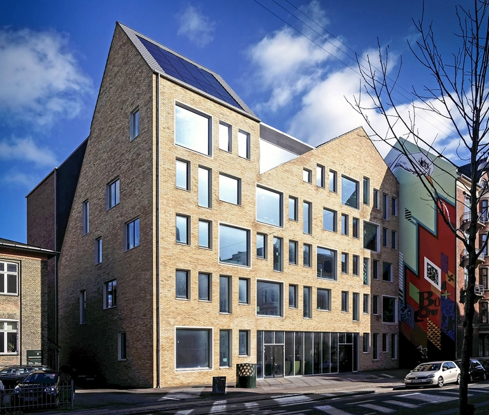 Skolen ved Bülowsvej Nybygning, total set fra Thorvaldsensvej