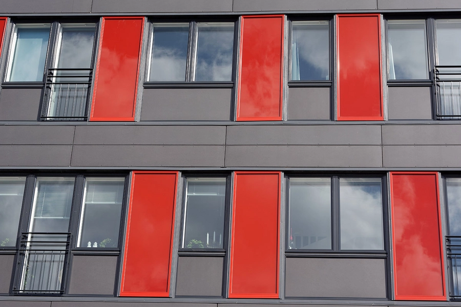 Langgadehus Facadeudsnit, boliger