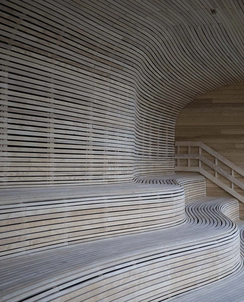 Helgoland Ny Søbadeanstalt og Fællessauna Sauna interiør