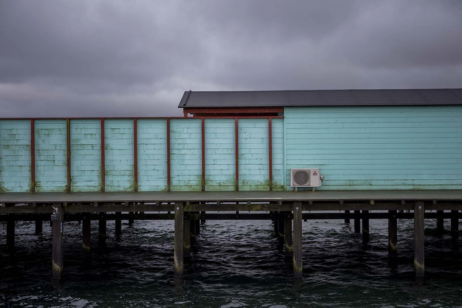 Helgoland Ny Søbadeanstalt og Fællessauna Detalje, materialitet og farvesætning