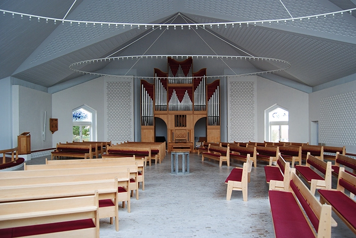 Hjerting Kirke Kirkerummet mod syd